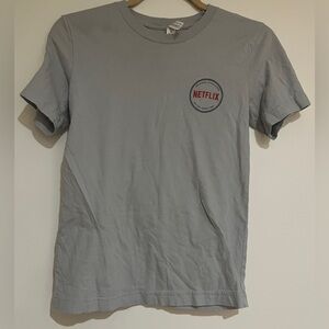Bella Canvas Gray Netflix Logo Short Sleeve Tee